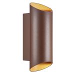 Nordlux Nico Applique Murale Aluminium Rouille Up & Down | IP54 - Convient pour 2x GU10