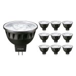 Lot 10x Philips Master LED Spot GU5.3 MR16 7.5W 500lm 36D - 930 Blanc Chaud | Meilleur rendu des couleurs - Dimmable - Équivalent 50W