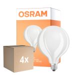 Lot 4x Osram Classic LED E27 Globe Filament Dépolie 17W 2452lm - 840 Blanc Froid | Équivalent 150W