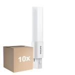 Lot 10x Philips CorePro PL-S LED 3.5W - 840 Blanc Froid | 2-Pins - Équivalent 7W
