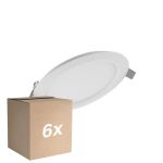 Lot 6x Ledvance Downlight LED Slim Rond DN105 6W 430lm 120D - 840 Blanc Froid | 118mm 