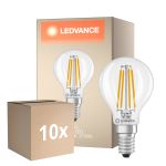 Lot 10x Ledvance Classic LED E14 Poire Filament Claire 3.4W 470lm - 827 Blanc Très Chaud | Équivalent 40W