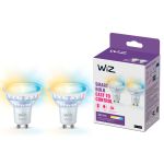 Pack duo 2x WiZ Smart Spot LED GU10 PAR16 5W 400lm 36D | Meilleur Rendu Des Couleurs - Dimmable - Équivalent 50W