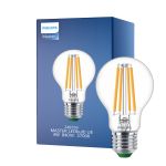 Philips MASTER LED Ampoule Ultra Efficient E27 Poire Claire 4W 840lm - 827 Blanc Très Chaud | Équivalent 60W