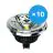 Lot 10x Noxion Lucent Spot LED GU10 AR111 12W 600lm 40D - 930 Blanc Chaud | Meilleur rendu des couleurs - Dimmable - Équivalent 50W
