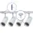 Bright Choice Ensemble complet Rail Monophasé Rail 1 Mètre Blanc | incl. 4x Spot + GU10 2700K 3W Dimmable + Embout, Connecteur d’Alimentation