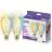 Pack duo 2x WiZ Smart LED E27 Edison Filament Dorée 7W 640lm | Meilleur Rendu Des Couleurs - Dimmable - Équivalent 50W