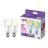 Pack duo 2x WiZ Smart LED E27 Poire Dépolie 8W 806lm | Meilleur Rendu Des Couleurs - Dimmable - Équivalent 60W