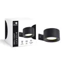 D'Lite Applique Murale Lucia Noir 1.5W - 830 Blanc Chaud | IP54 - Solar Batterie - Détecteur De Lumière