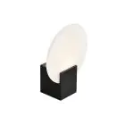 Nordlux Hester Applique Murale Verre Noir - 9.5W 900lm - 930 Blanc Chaud | IP44 - Meilleur Rendu Des Couleurs - 3 Niveaux De Gradation Dimmable