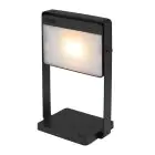 Nordlux Lampe De Chevet Saulio Aluminium Noir 3.5W 200lm - 830 Blanc Chaud | IP44 - 3 Niveaux De Gradation Dimmable - Solar