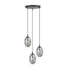 Emibig Suspension Luminaire Astral Acier Noir | Convient pour 3x E14 - Max 10W
