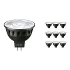 Lot 10x Philips Master LED Spot GU5.3 MR16 6.7W 440lm 36D - 930 Blanc Chaud | Meilleur rendu des couleurs - Dimmable - Équivalent 35W