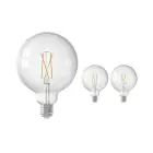 Lot 3x Calex Smart Tuya Wifi E27 Globe Filament 7.5W 1055lm - 818-830 Variable Blanc | Dimmable - Équivalent 75W 