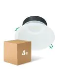 Lot 4x Philips Downlight LED Coreline DN142B Aluminium Blanc 19.2W 2300lm 60D - 840 Blanc Froid | Diamètre 200mm - IP20 - Blanc Réflecteur