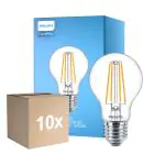 Lot 10x Philips Corepro LED Ampoule E27 Poire Claire 8.5W 1055lm - 827 Blanc Très Chaud | Équivalent 75W