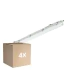 Lot 4x Philips Réglette LED Étanche Ledinaire WT065C 23/42W 2900/4800lm - 840 Blanc Froid | 120cm