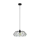Eglo Suspension Luminaire Carlton 2 Acier Noir | IP20 - Convient pour 1x E27 