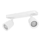 Eglo Plafond Spot Camaldoli Acier Blanc | Convient pour 2x GU10