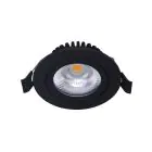 Noxion LED inclinable Slim Spot Noir 6W 550lm - 930 Blanc Chaud | Diamètre 75mm - IP54 - Meilleur rendu des couleurs 
