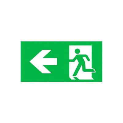 eclairage de secours fleche gauche