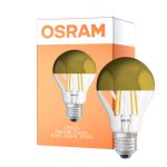 Osram Classic LED E27 Peer Filament Spiegel Goud 6.5W 650lm - 827 Zeer Warm Wit | Vervangt 50W