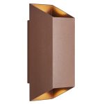 Nordlux Nico Wandlamp Aluminium Roestig Up & Down | IP54 - Geschikt voor 2x GU10