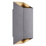 Nordlux Nico Wandlamp Aluminium Antraciet Up & Down | IP54 - Geschikt voor 2x GU10
