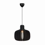 Nordlux Hazo 43 Pendelarmatuur Hout Zwart | Geschikt voor 1x E27