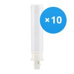 Voordeelpak 10x Ledvance Dulux-D LED 9W - 830 Warm Wit | 2-Pin - Vervangt 26W