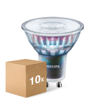 Voordeelpak 10x Philips MASTER LED Spot ExpertColor GU10 PAR16 5.5W 375lm 36D - 930 Warm Wit | Beste Kleurweergave - Dimbaar - Vervangt 50W