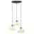 Brilliant Kaizen Hanglamp Glas Hanglamp Metaal Zwart Beige | 400mm - Geschikt voor 3x E27