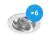 Voordeelpak 6x Noxion Inbouw Spot Drome MR16 Kantelbaar Aluminium | Zaagmaat 69mm - GU10 Fitting