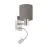 Eglo Wandlamp Pasteri Staal Satijn Nikkel 40 | IP20 - Incl. Spot en Excl. 1x E27