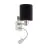 Eglo Wandlamp Pasteri Staal Satijn Nikkel 40 | IP20 - Incl. Spot en Excl. 1x E27