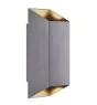 Nordlux Nico Wandlamp Aluminium Antraciet Up & Down | IP54 - Geschikt voor 2x GU10