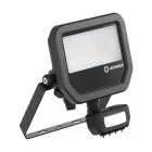 Ledvance LED Floodlight Aluminium Zwart 17W 2400lm 100D - 840 Koel Wit | IP65 - Bewegings- En Lichtsensor - Symmetrisch