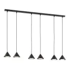 Emibig Hanglamp Elit Staal Zwart | Geschikt voor 6x GX53 - Max 12W
