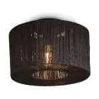 Good&Mojo Plafondlamp Iguazu Jute Zwart | Geschikt voor 1x E27 