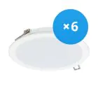 Voordeelpak 6x Philips LED Downlight DN065B Metaal Wit 19W 2000lm 110D - 830 Warm Wit | 225mm - Zaagmaat 200mm - IP20
