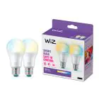 Duopak 2x WiZ Smart LED E27 Peer Mat 8W 806lm | Beste Kleurweergave - Dimbaar - Vervangt 60W
