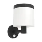 Eglo Wandlamp Pantete Solar Zwart 7W 790lm - 830 Warm Wit | IP65 - Bewegingssensor