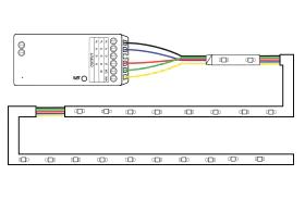 Seriële LED strip controller aansluiting